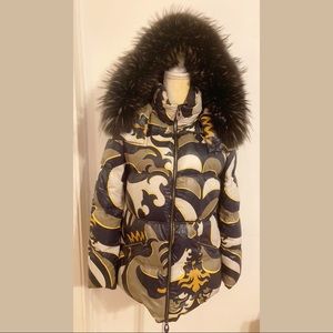 EMILIO PUCCI Goose down and fur puffer L
